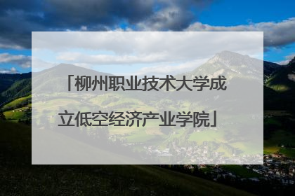柳州职业技术大学成立低空经济产业学院