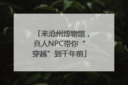 来沧州博物馆，真人NPC带你“穿越”到千年前