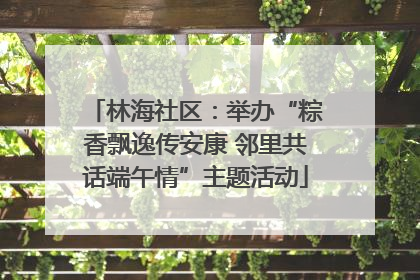 林海社区：举办“粽香飘逸传安康 邻里共话端午情”主题活动