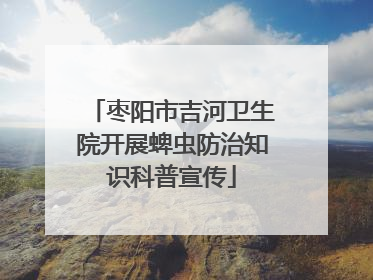 枣阳市吉河卫生院开展蜱虫防治知识科普宣传