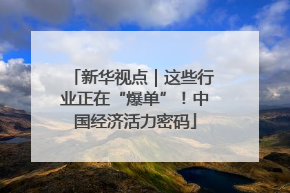 新华视点｜这些行业正在“爆单”！中国经济活力密码