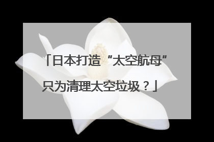 日本打造“太空航母”只为清理太空垃圾？