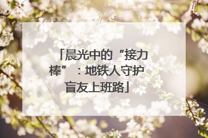 晨光中的“接力棒”：地铁人守护盲友上班路