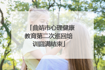 曲靖市心理健康教育第二次巡回培训圆满结束