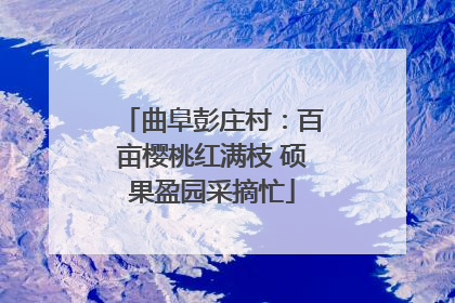曲阜彭庄村：百亩樱桃红满枝 硕果盈园采摘忙