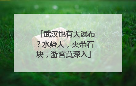 武汉也有大瀑布？水势大，夹带石块，游客莫深入
