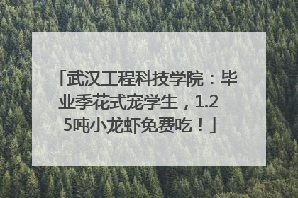 武汉工程科技学院：毕业季花式宠学生，1.25吨小龙虾免费吃！