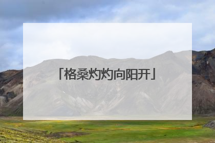 格桑灼灼向阳开