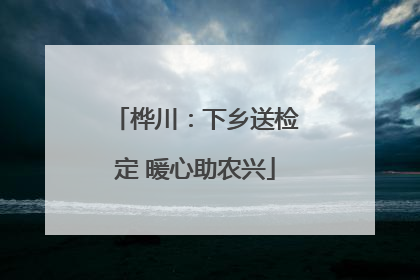 桦川：下乡送检定 暖心助农兴