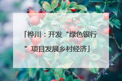 桦川：开发“绿色银行”项目发展乡村经济