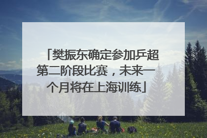 樊振东确定参加乒超第二阶段比赛，未来一个月将在上海训练