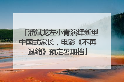 潘斌龙左小青演绎新型中国式家长，电影《不再退缩》预定暑期档