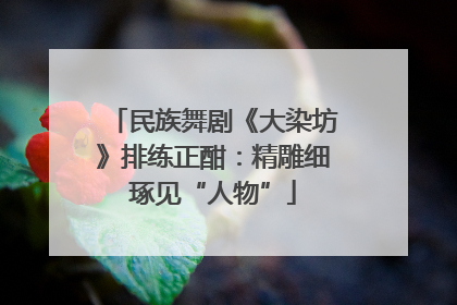 民族舞剧《大染坊》排练正酣：精雕细琢见“人物”