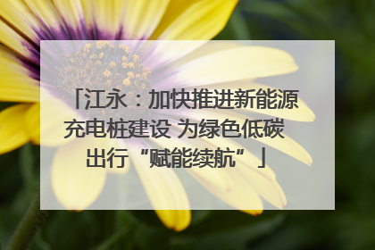 江永：加快推进新能源充电桩建设 为绿色低碳出行“赋能续航”