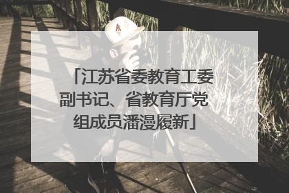 江苏省委教育工委副书记、省教育厅党组成员潘漫履新