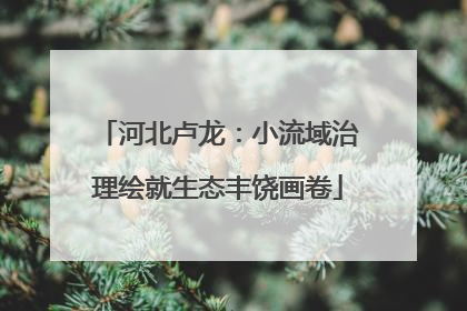 河北卢龙：小流域治理绘就生态丰饶画卷