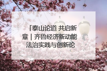 泰山论道 共启新章｜齐鲁经济新动能 法治实践与创新论坛成功举办