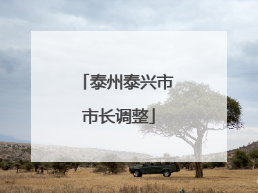 泰州泰兴市市长调整
