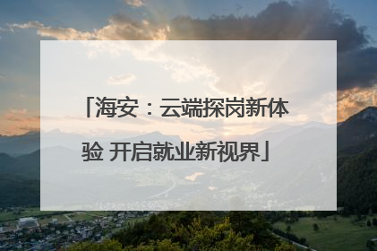 海安：云端探岗新体验 开启就业新视界