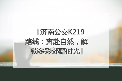 济南公交K219路线：奔赴自然，解锁多彩郊野时光