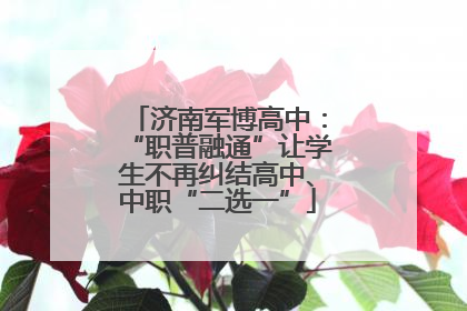 济南军博高中：“职普融通”让学生不再纠结高中、中职“二选一”