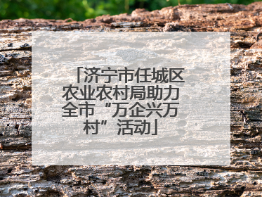 济宁市任城区农业农村局助力全市“万企兴万村”活动