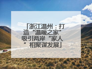 浙江温州：打造“温暖之家”吸引两岸“家人”相聚谋发展