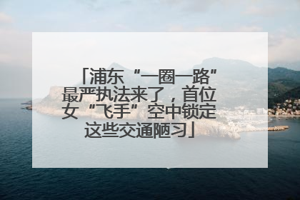 浦东“一圈一路”最严执法来了，首位女“飞手”空中锁定这些交通陋习