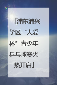 浦东浦兴学区“大爱杯”青少年乒乓球赛火热开启