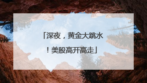 深夜，黄金大跳水！美股高开高走