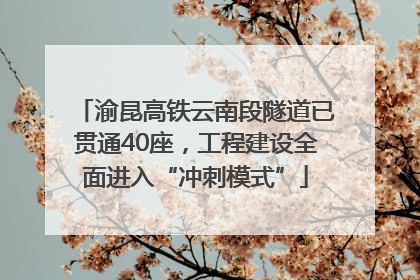渝昆高铁云南段隧道已贯通40座，工程建设全面进入“冲刺模式”