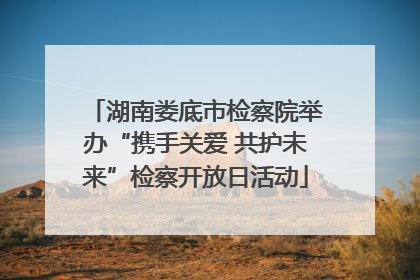 湖南娄底市检察院举办“携手关爱 共护未来”检察开放日活动