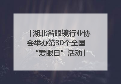 湖北省眼镜行业协会举办第30个全国“爱眼日”活动