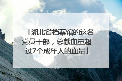 湖北省档案馆的这名党员干部，总献血量超过7个成年人的血量