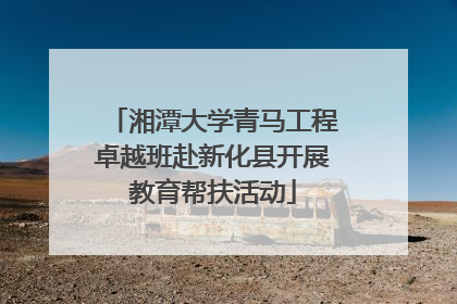 湘潭大学青马工程卓越班赴新化县开展教育帮扶活动
