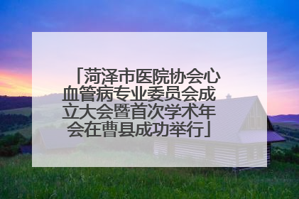 菏泽市医院协会心血管病专业委员会成立大会暨首次学术年会在曹县成功举行
