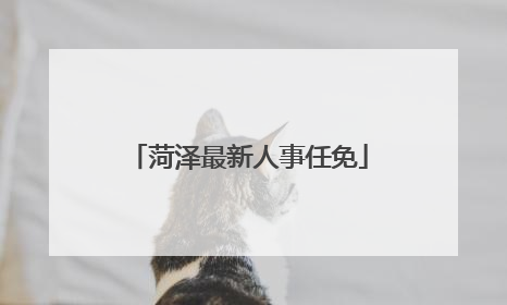 菏泽最新人事任免