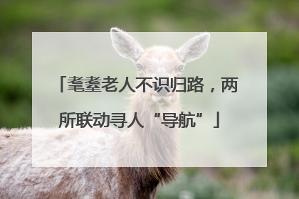 耄耋老人不识归路，两所联动寻人“导航”