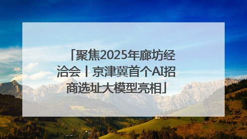 聚焦2025年廊坊经洽会丨京津冀首个AI招商选址大模型亮相