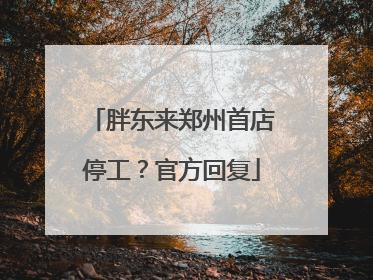 胖东来郑州首店停工？官方回复