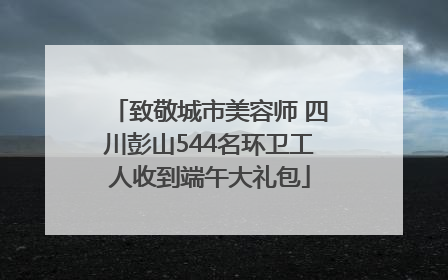 致敬城市美容师 四川彭山544名环卫工人收到端午大礼包