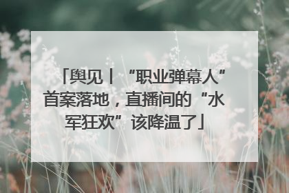 舆见丨“职业弹幕人”首案落地，直播间的“水军狂欢”该降温了