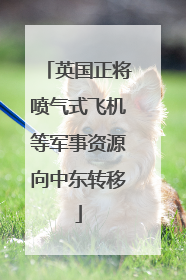 英国正将喷气式飞机等军事资源向中东转移
