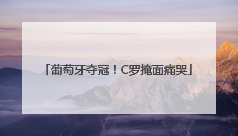 葡萄牙夺冠！C罗掩面痛哭