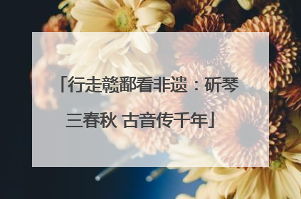 行走赣鄱看非遗：斫琴三春秋 古音传千年