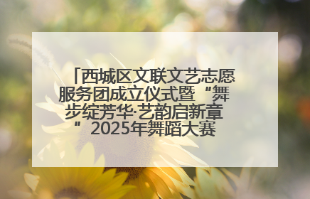 西城区文联文艺志愿服务团成立仪式暨“舞步绽芳华·艺韵启新章”2025年舞蹈大赛展演圆满举办