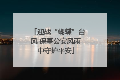 迎战“蝴蝶”台风 保亭公安风雨中守护平安