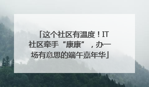 这个社区有温度！IT社区牵手“康康”，办一场有意思的端午嘉年华