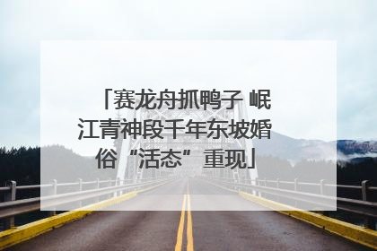 赛龙舟抓鸭子 岷江青神段千年东坡婚俗“活态”重现