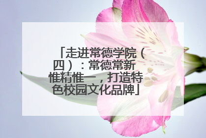 走进常德学院（四）：常德常新 惟精惟一，打造特色校园文化品牌